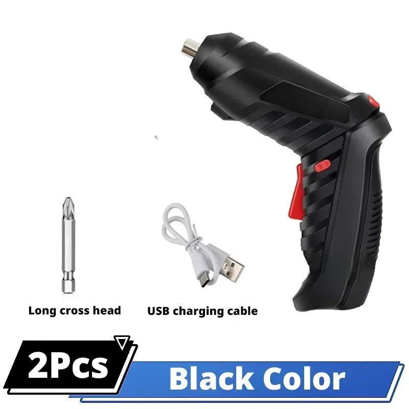 KIT MALETA E PARAFUSADEIRA CHAVE DE FENDA ELETRICA RECARREGAVEL +DE 40 PEÇAS RE.6v Power Tools Set Household Maintenance Repair Rechargeable Lithium Battery Household Electric Drill Cordless Screwdriver